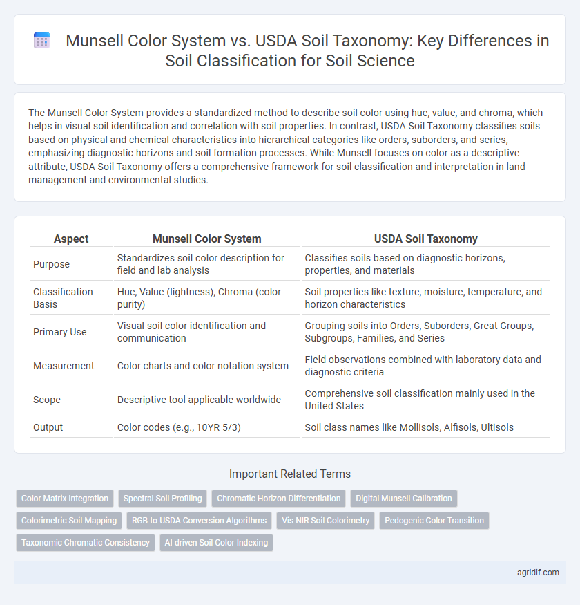 Munsell Color System vs. USDA Soil Taxonomy: Key Differences in Soil Classification for Soil Science