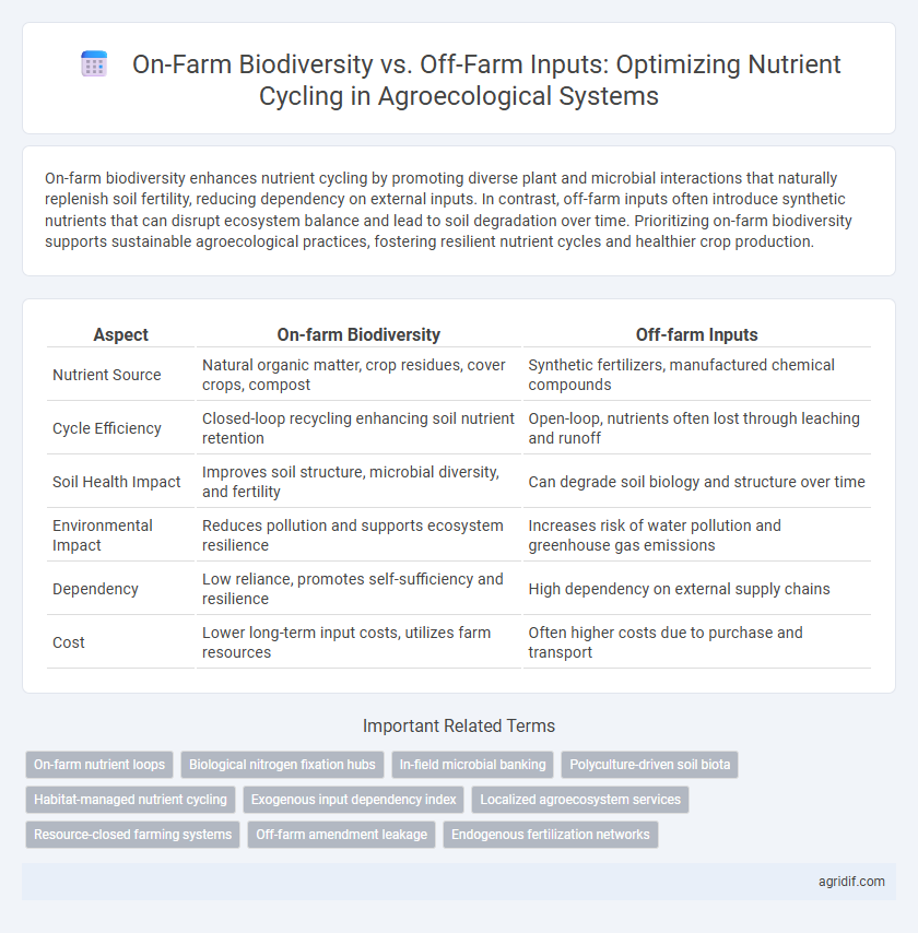 On-Farm Biodiversity vs. Off-Farm Inputs: Optimizing Nutrient Cycling in Agroecological Systems