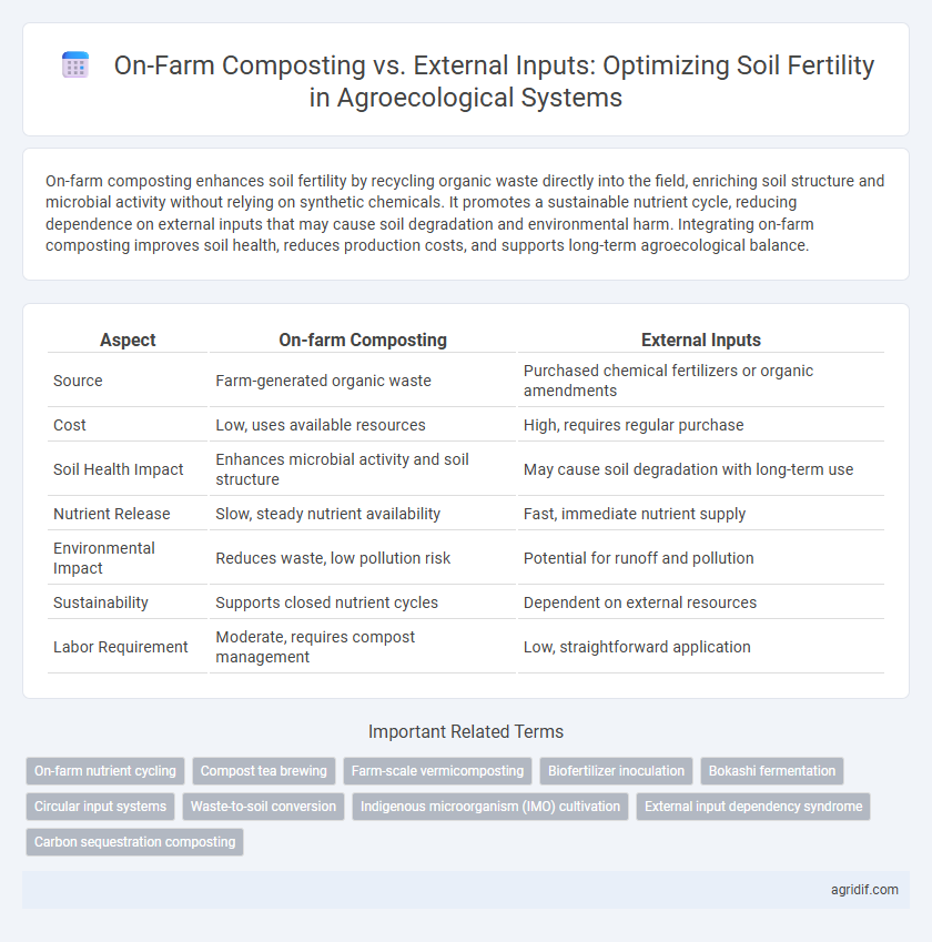 On-Farm Composting vs. External Inputs: Optimizing Soil Fertility in Agroecological Systems