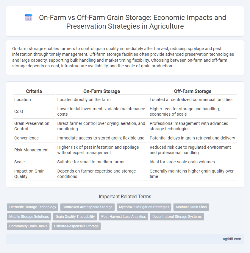 On-Farm vs Off-Farm Grain Storage: Economic Impacts and Preservation Strategies in Agriculture