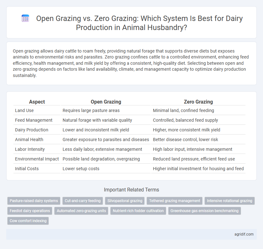 Open Grazing vs. Zero Grazing: Which System Is Best for Dairy Production in Animal Husbandry?
