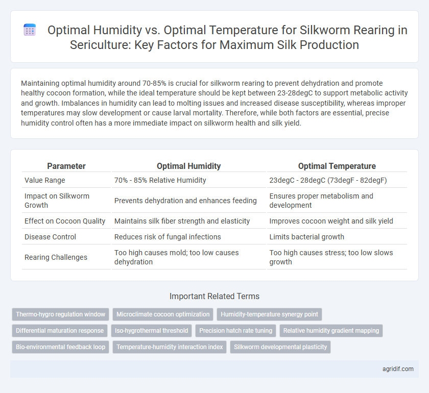 Optimal Humidity vs. Optimal Temperature for Silkworm Rearing in Sericulture: Key Factors for Maximum Silk Production