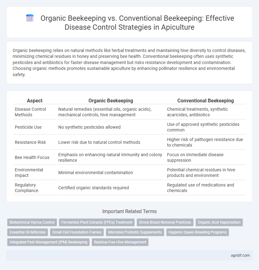 Organic Beekeeping vs. Conventional Beekeeping: Effective Disease Control Strategies in Apiculture