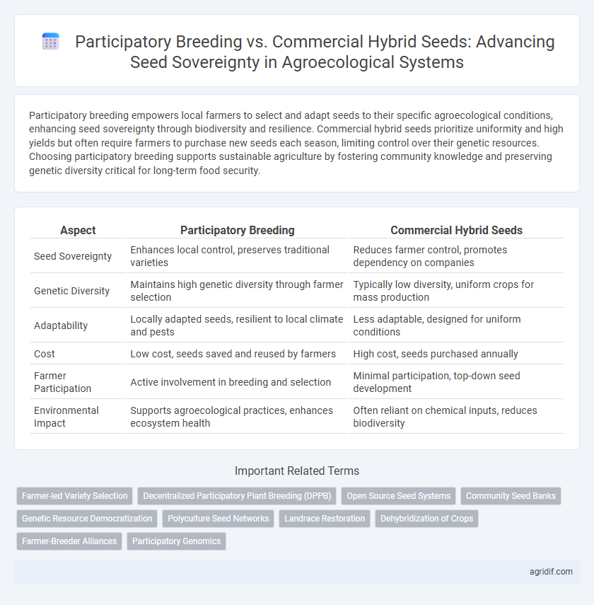 Participatory Breeding vs. Commercial Hybrid Seeds: Advancing Seed Sovereignty in Agroecological Systems
