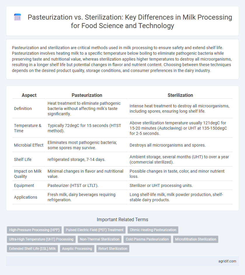 Pasteurization vs. Sterilization: Key Differences in Milk Processing for Food Science and Technology