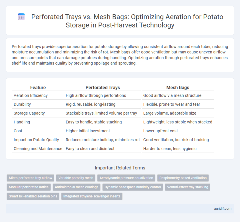Perforated Trays vs. Mesh Bags: Optimizing Aeration for Potato Storage in Post-Harvest Technology