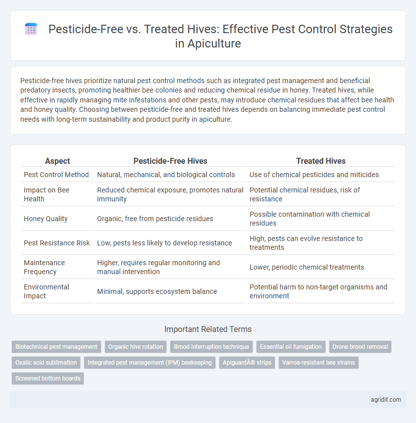Pesticide-Free vs. Treated Hives: Effective Pest Control Strategies in Apiculture