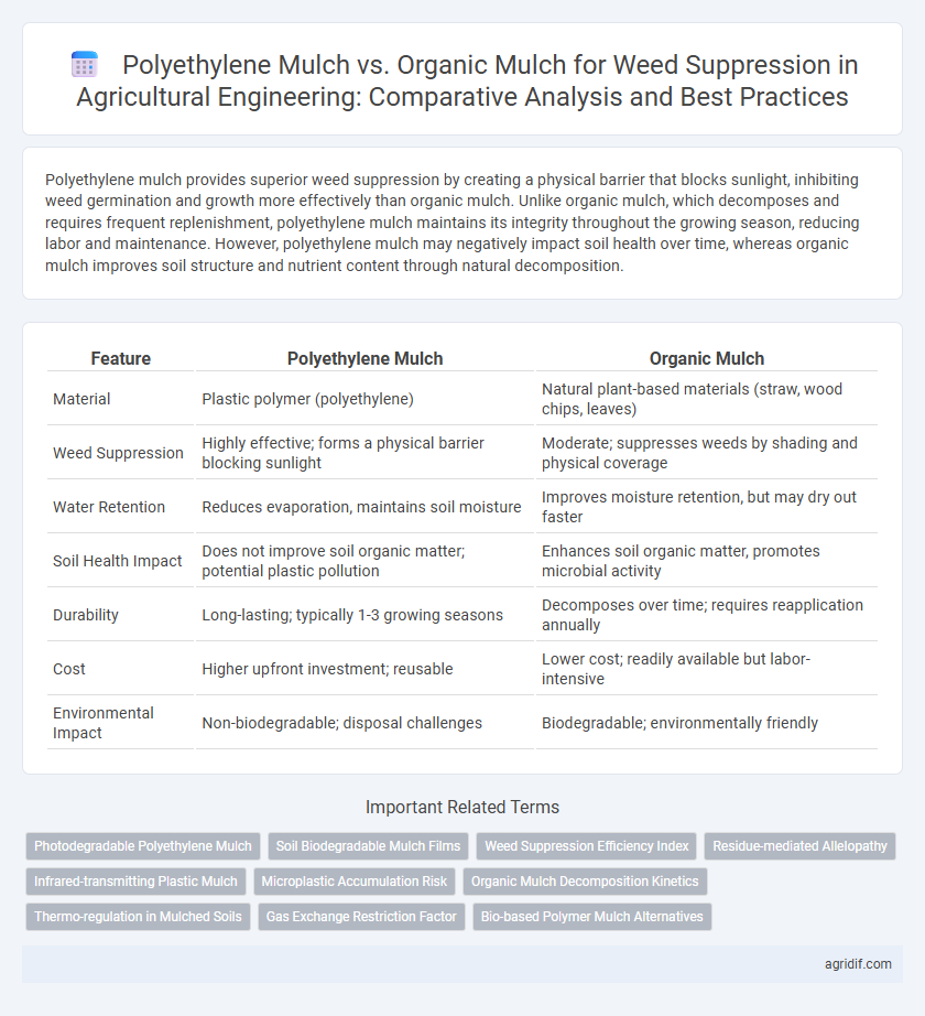 Polyethylene Mulch vs. Organic Mulch for Weed Suppression in Agricultural Engineering: Comparative Analysis and Best Practices