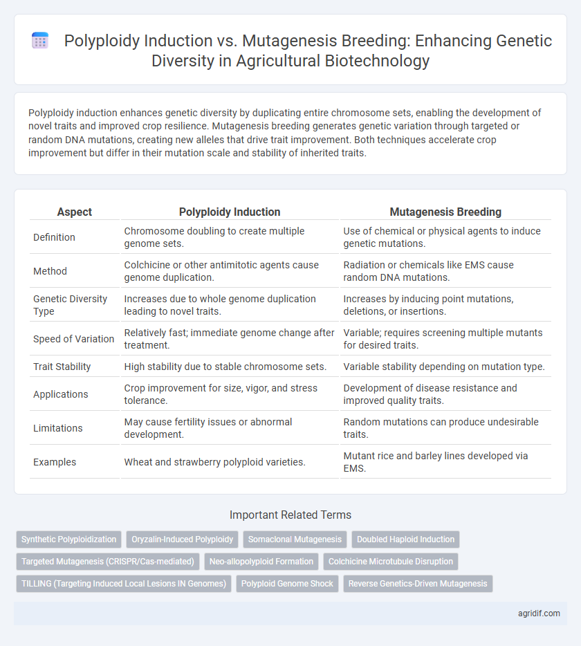 Polyploidy Induction vs. Mutagenesis Breeding: Enhancing Genetic Diversity in Agricultural Biotechnology