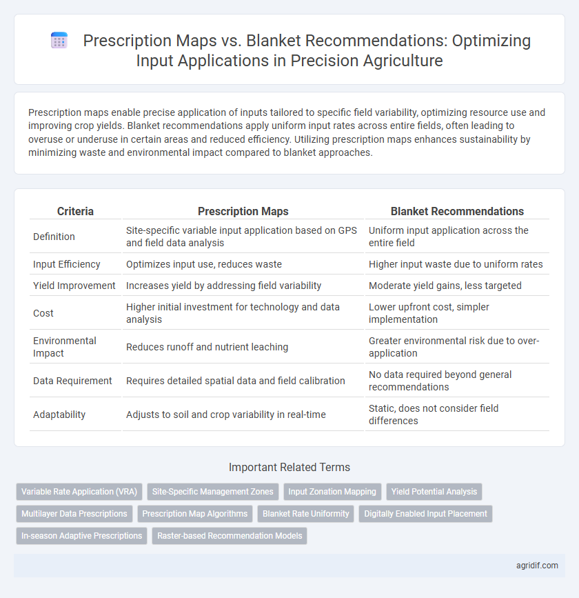 Prescription Maps vs. Blanket Recommendations: Optimizing Input Applications in Precision Agriculture