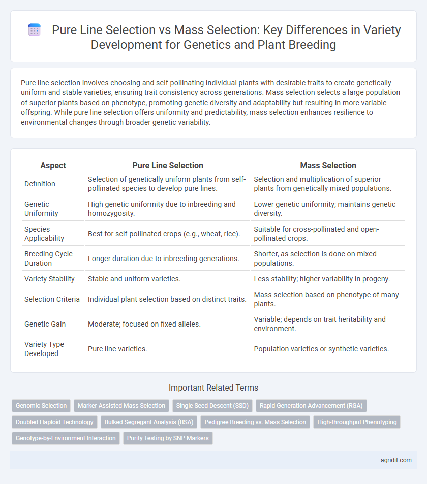 Pure Line Selection vs Mass Selection: Key Differences in Variety Development for Genetics and Plant Breeding