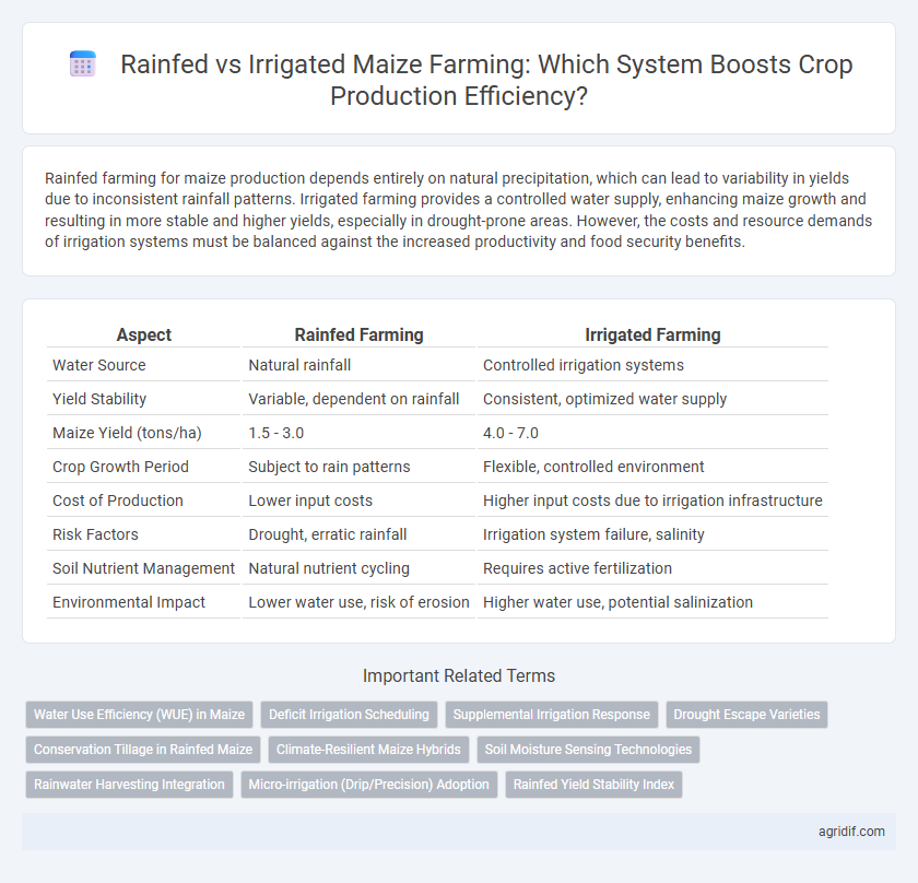 Rainfed vs Irrigated Maize Farming: Which System Boosts Crop Production Efficiency?