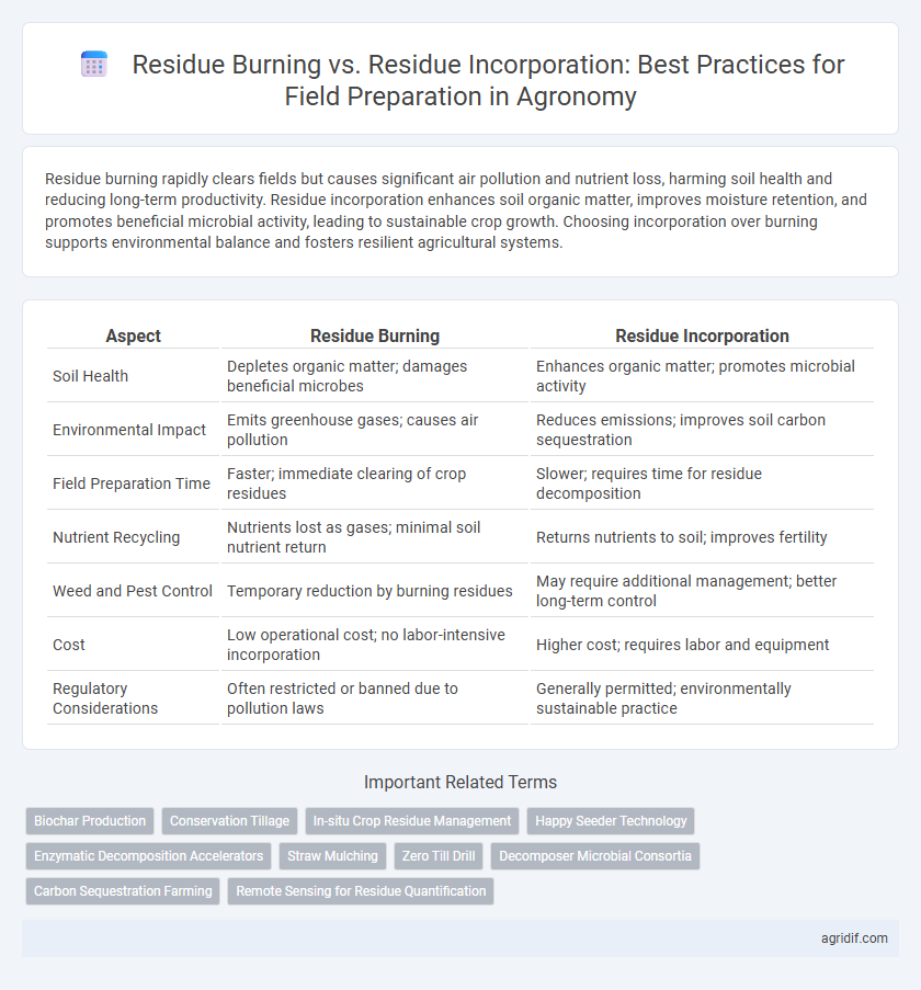 Residue Burning vs. Residue Incorporation: Best Practices for Field Preparation in Agronomy