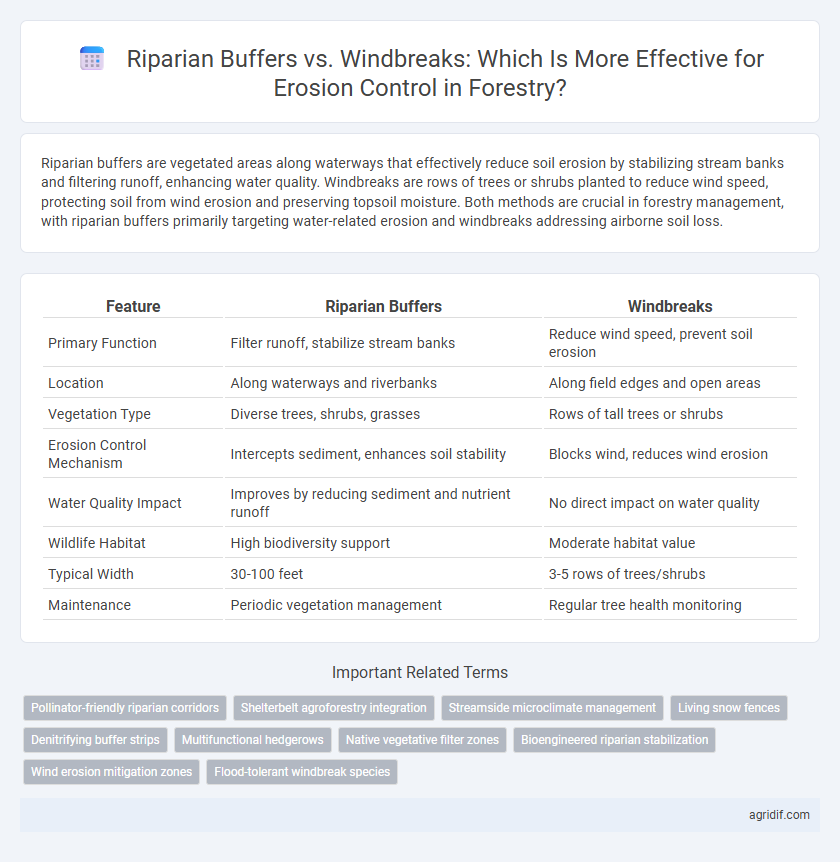 Riparian Buffers vs. Windbreaks: Which Is More Effective for Erosion Control in Forestry?