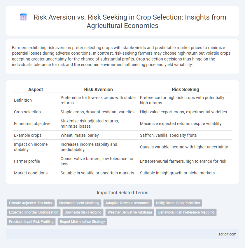 Risk Aversion vs. Risk Seeking in Crop Selection: Insights from Agricultural Economics