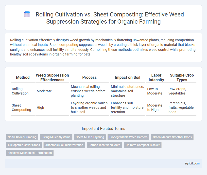Rolling Cultivation vs. Sheet Composting: Effective Weed Suppression Strategies for Organic Farming