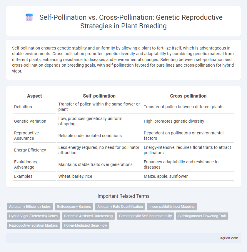 Self-Pollination vs. Cross-Pollination: Genetic Reproductive Strategies in Plant Breeding