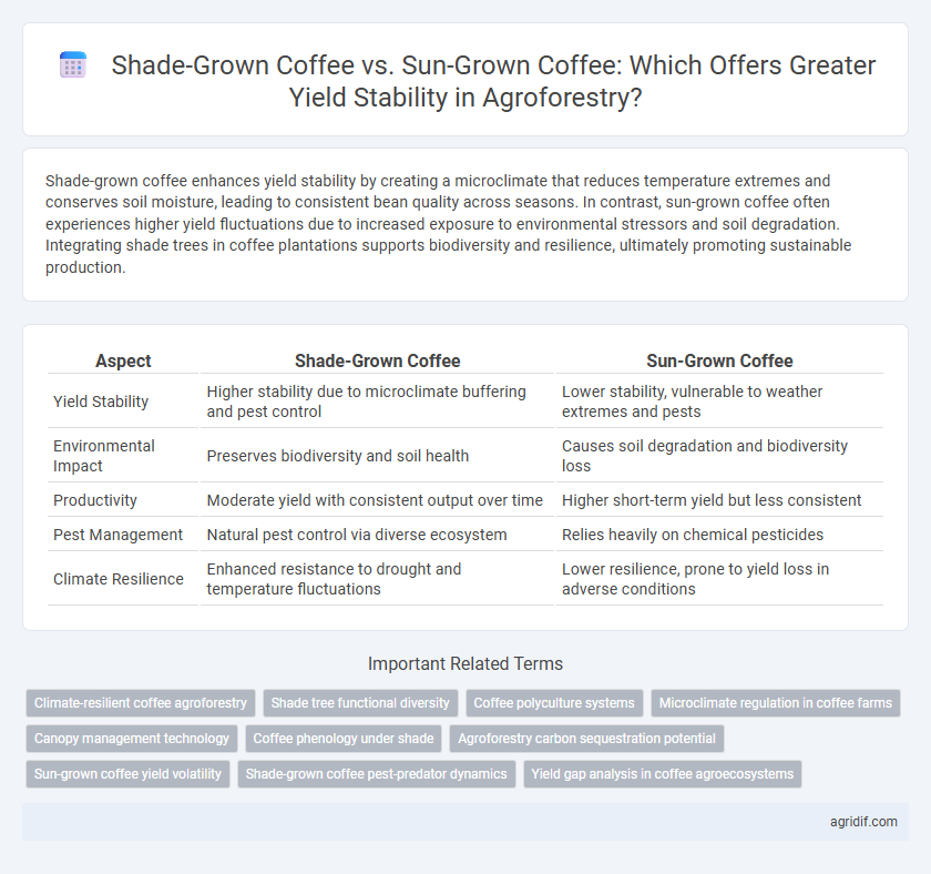 Shade-Grown Coffee vs. Sun-Grown Coffee: Which Offers Greater Yield Stability in Agroforestry?