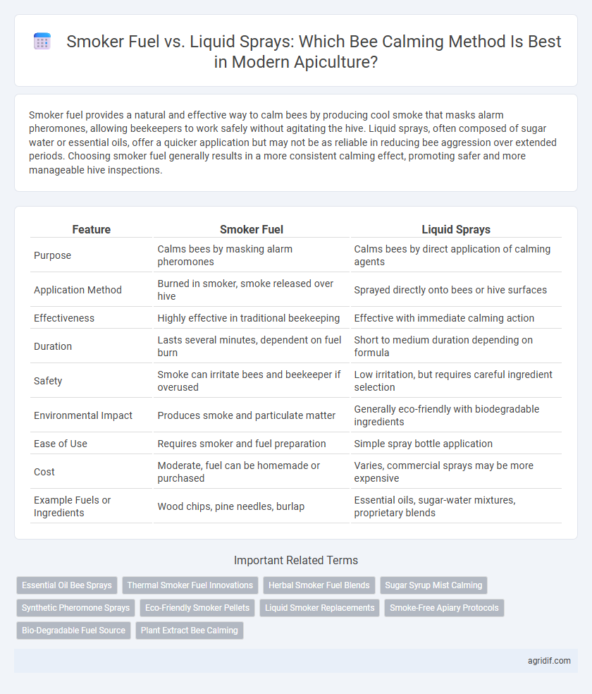 Smoker Fuel vs. Liquid Sprays: Which Bee Calming Method Is Best in Modern Apiculture?