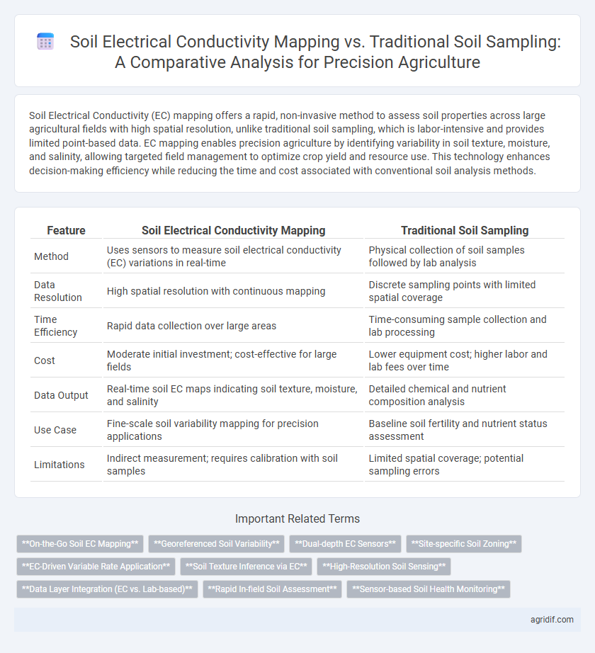 Soil Electrical Conductivity Mapping vs. Traditional Soil Sampling: A Comparative Analysis for Precision Agriculture
