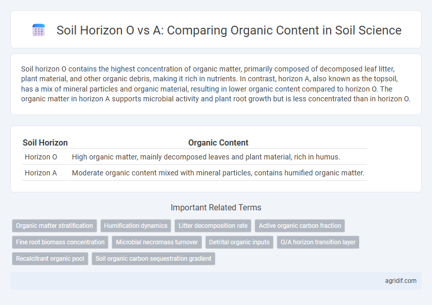 Soil Horizon O vs A: Comparing Organic Content in Soil Science