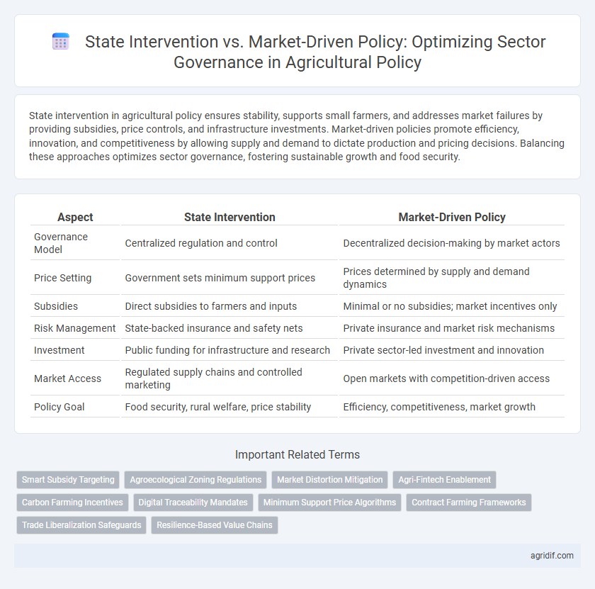 State Intervention vs. Market-Driven Policy: Optimizing Sector Governance in Agricultural Policy