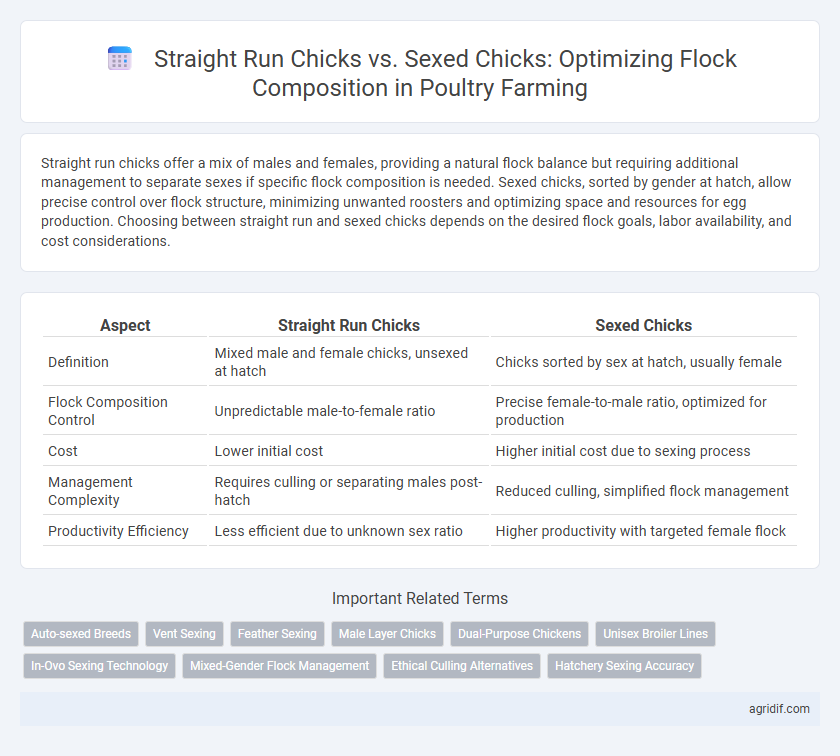 Straight Run Chicks vs. Sexed Chicks: Optimizing Flock Composition in Poultry Farming