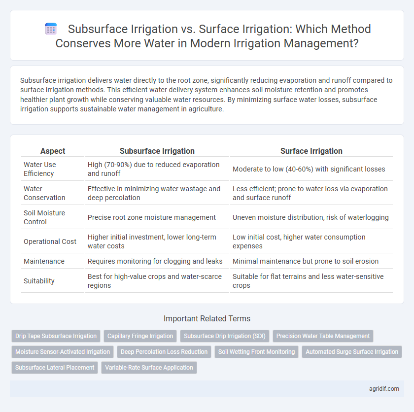 Subsurface Irrigation vs. Surface Irrigation: Which Method Conserves More Water in Modern Irrigation Management?