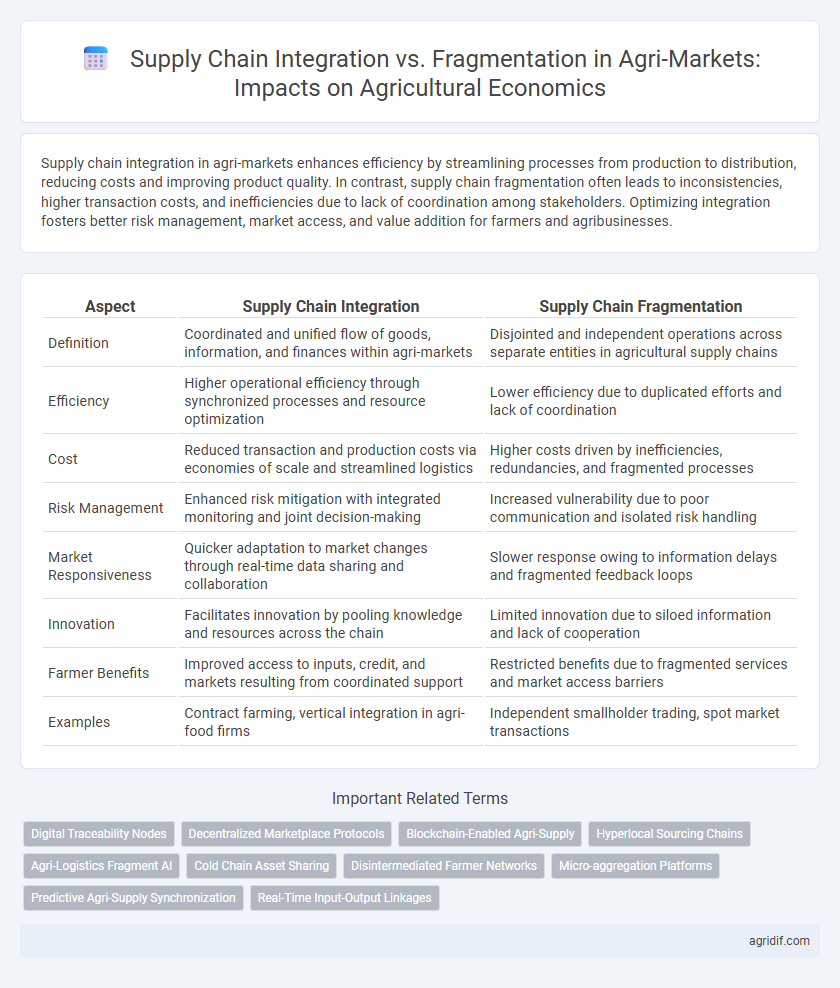 Supply Chain Integration vs. Fragmentation in Agri-Markets: Impacts on Agricultural Economics