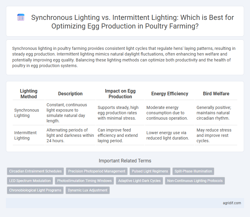 Synchronous Lighting vs. Intermittent Lighting: Which is Best for Optimizing Egg Production in Poultry Farming?