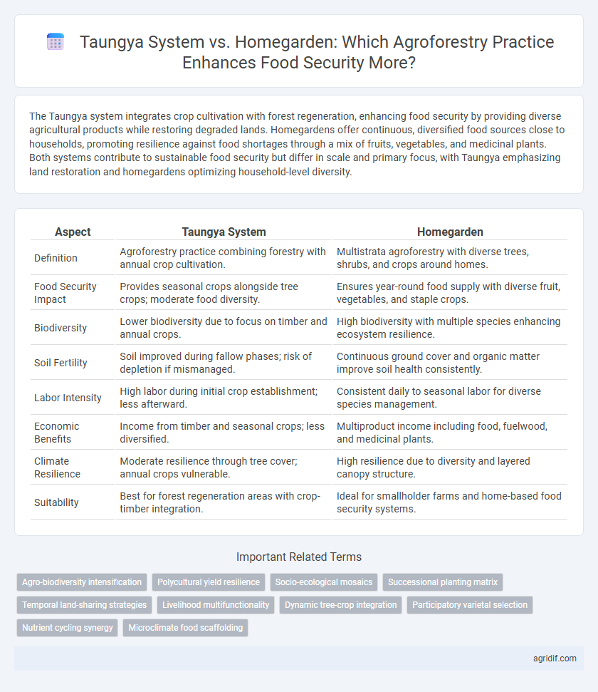 Taungya System vs. Homegarden: Which Agroforestry Practice Enhances Food Security More?