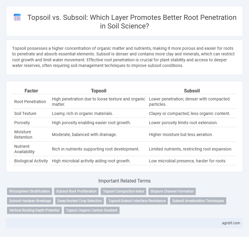 Topsoil vs. Subsoil: Which Layer Promotes Better Root Penetration in Soil Science?