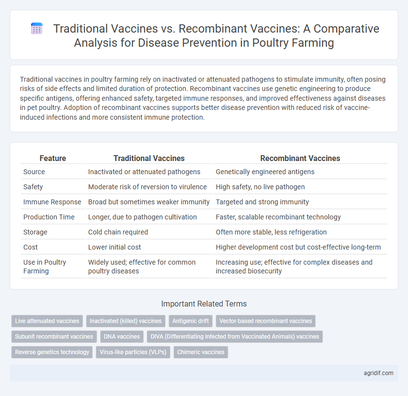 Traditional Vaccines vs. Recombinant Vaccines: A Comparative Analysis for Disease Prevention in Poultry Farming