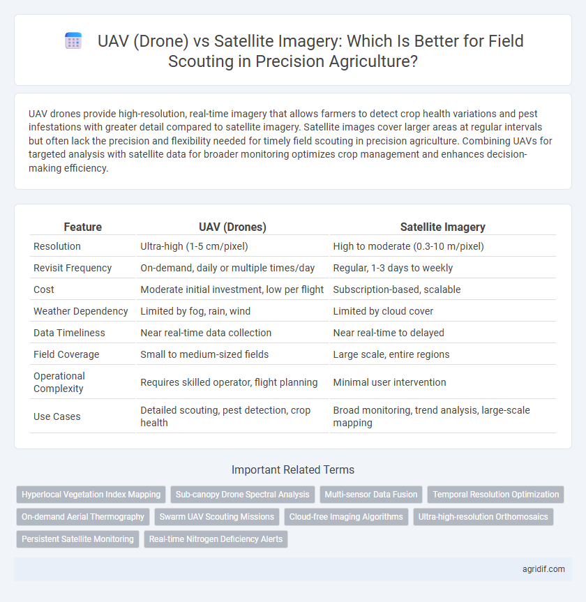 UAV (Drone) vs Satellite Imagery: Which Is Better for Field Scouting in Precision Agriculture?