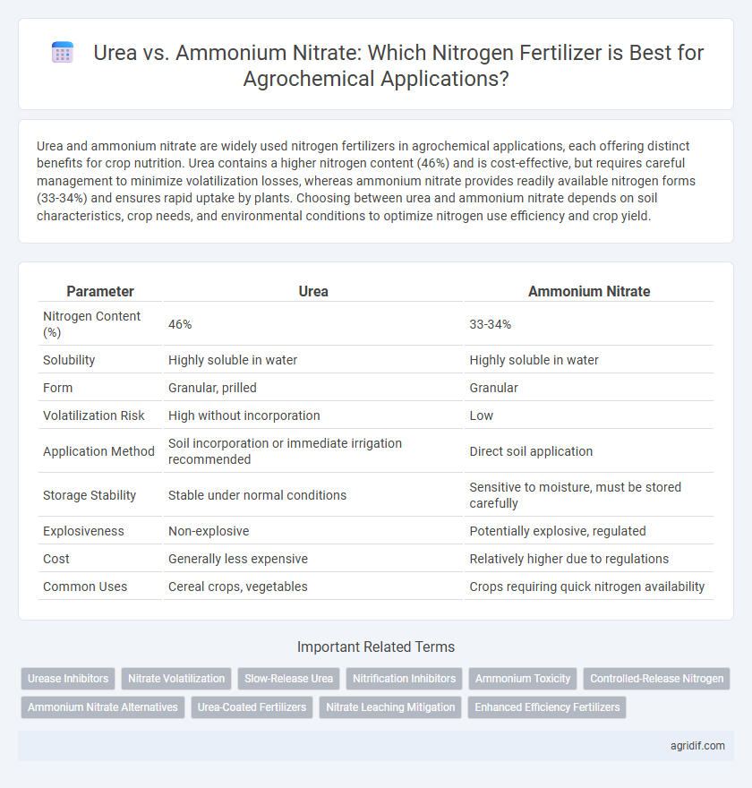 Urea vs. Ammonium Nitrate: Which Nitrogen Fertilizer is Best for Agrochemical Applications?