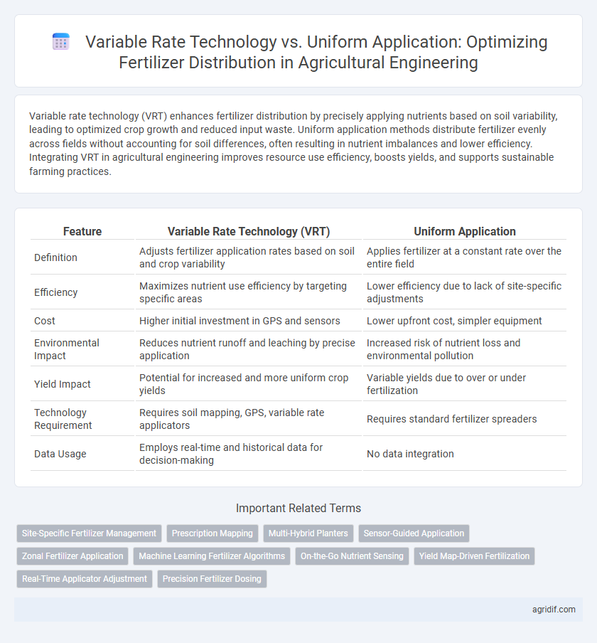 Variable Rate Technology vs. Uniform Application: Optimizing Fertilizer Distribution in Agricultural Engineering