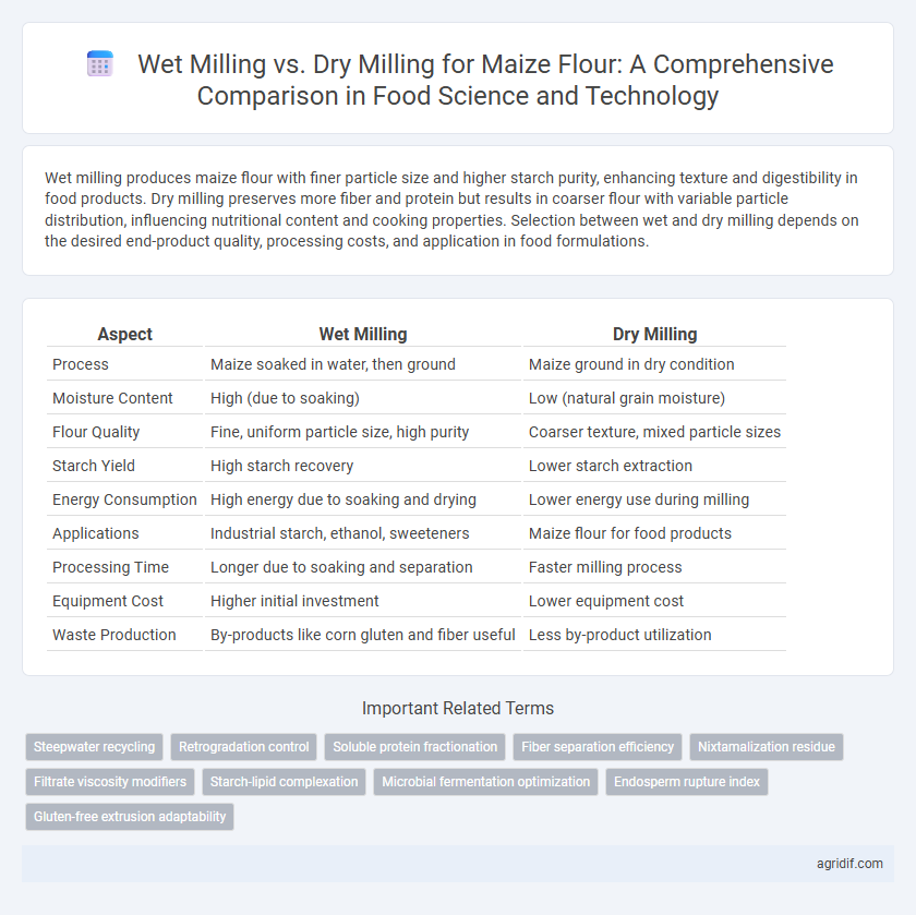 Wet Milling vs. Dry Milling for Maize Flour: A Comprehensive Comparison in Food Science and Technology