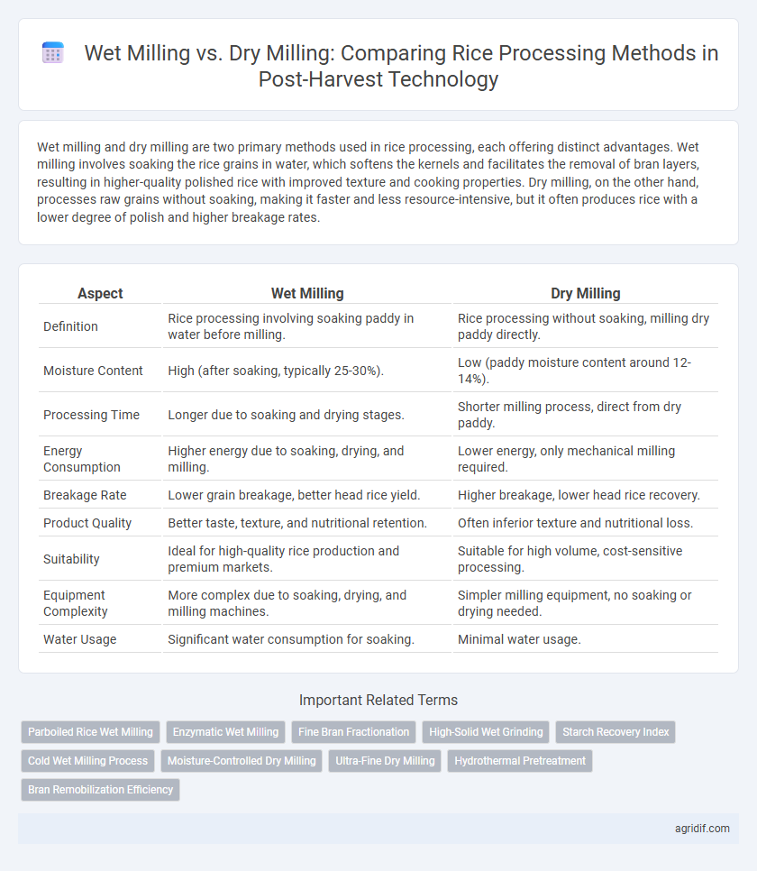 Wet Milling vs. Dry Milling: Comparing Rice Processing Methods in Post-Harvest Technology
