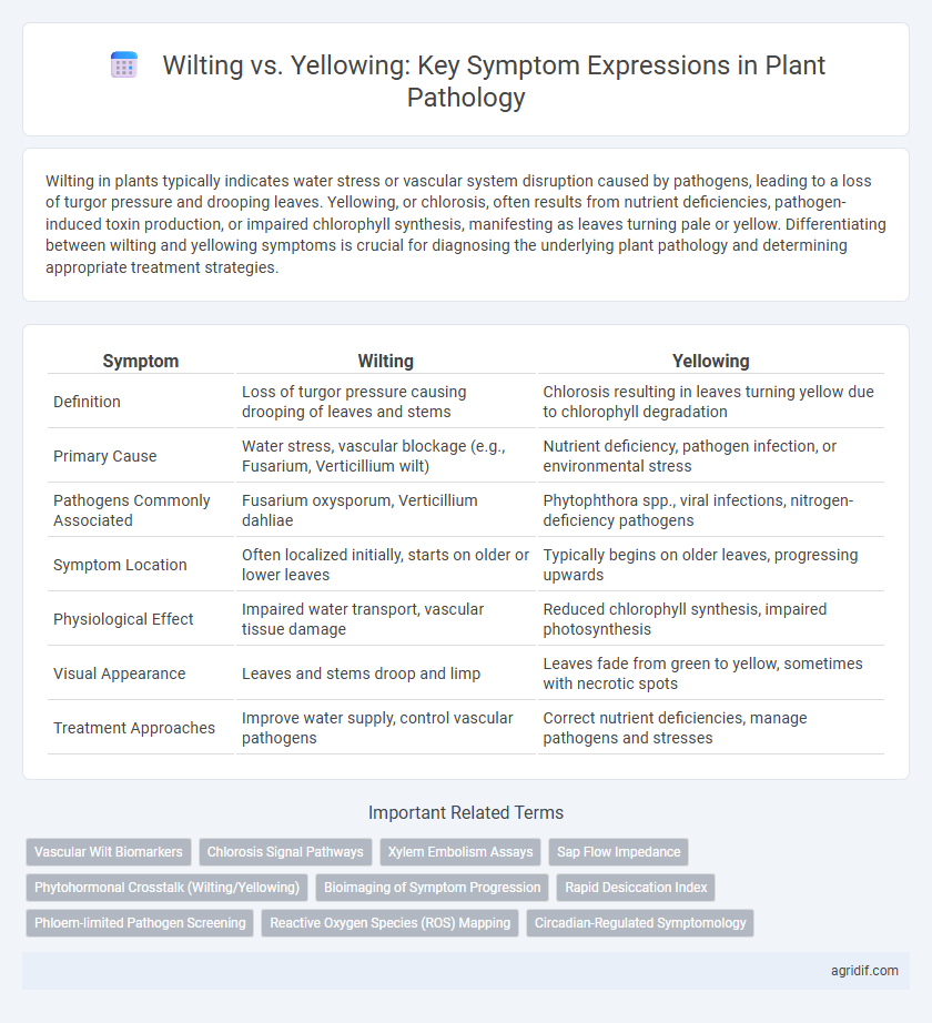 Wilting vs. Yellowing: Key Symptom Expressions in Plant Pathology