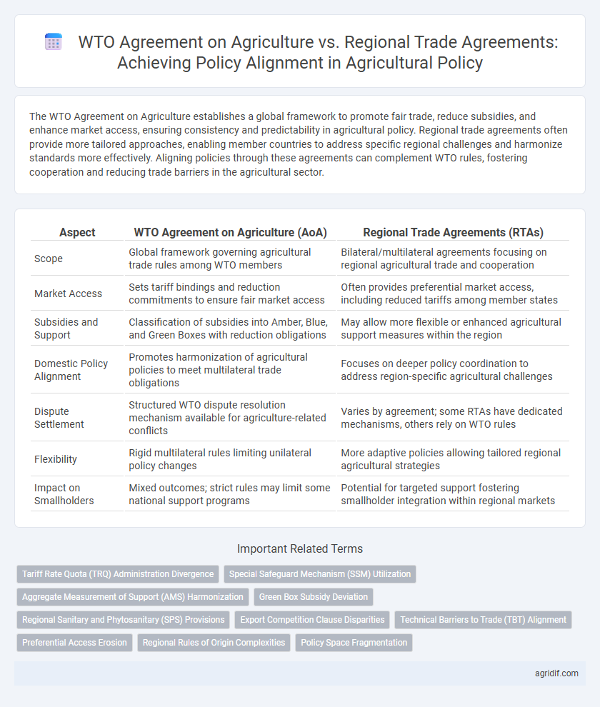 WTO Agreement on Agriculture vs. Regional Trade Agreements: Achieving Policy Alignment in Agricultural Policy