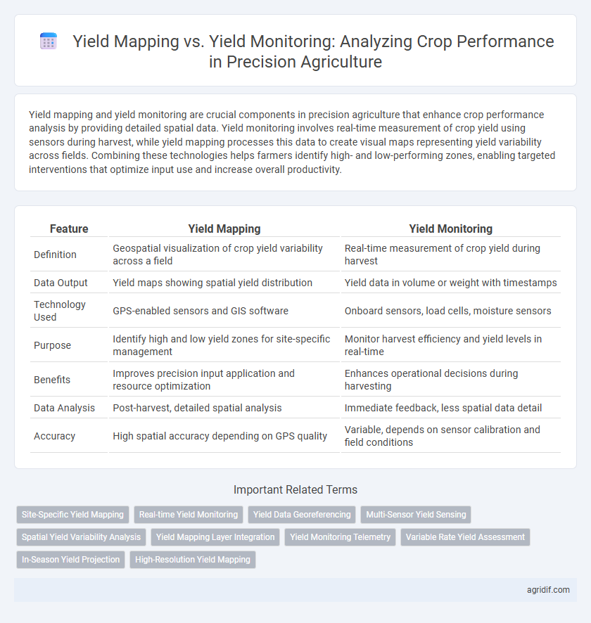 Yield Mapping vs. Yield Monitoring: Analyzing Crop Performance in Precision Agriculture