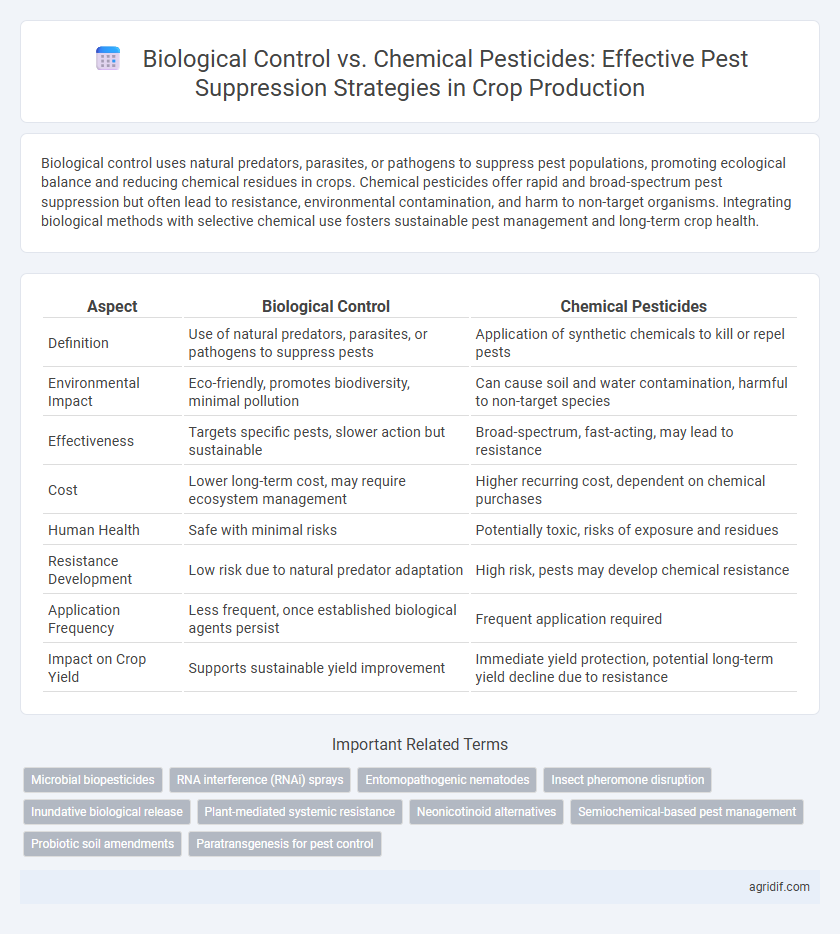 Biological Control vs. Chemical Pesticides: Effective Pest Suppression Strategies in Crop Production