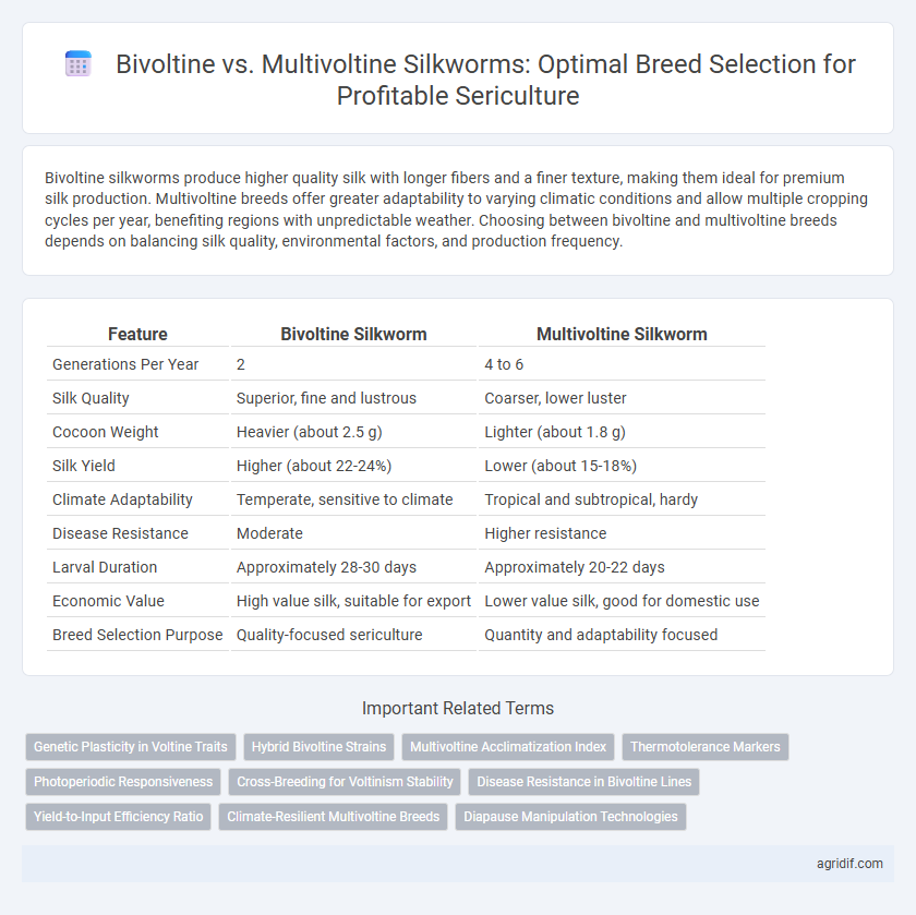 Bivoltine vs. Multivoltine Silkworms: Optimal Breed Selection for Profitable Sericulture