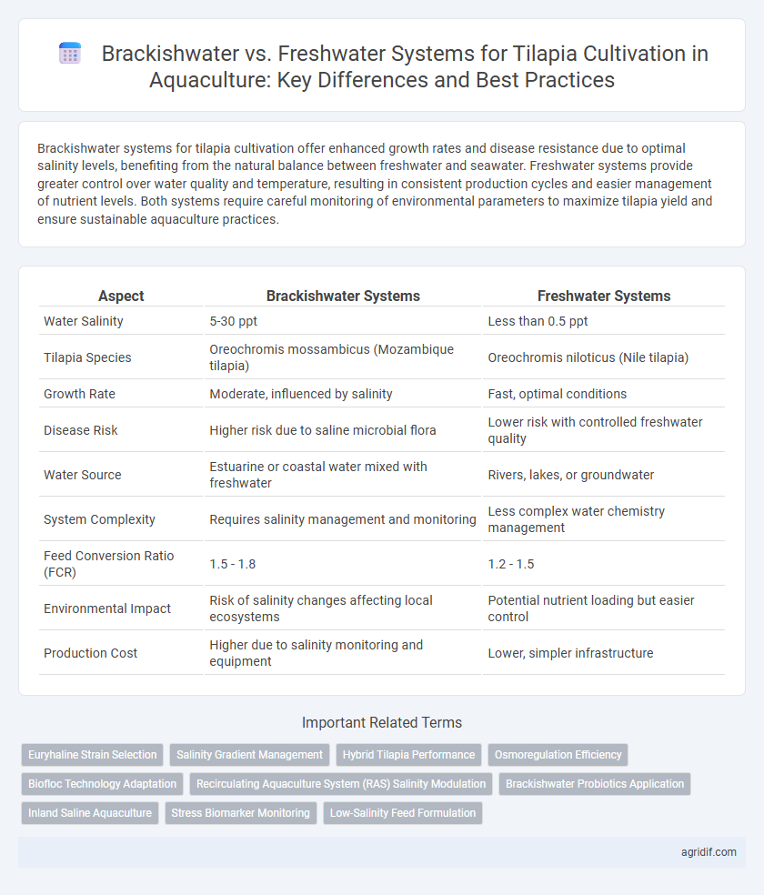 Brackishwater vs. Freshwater Systems for Tilapia Cultivation in Aquaculture: Key Differences and Best Practices