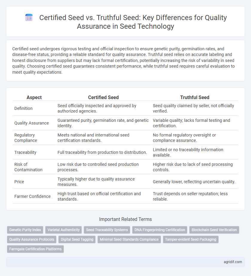 Certified Seed vs. Truthful Seed: Key Differences for Quality Assurance in Seed Technology