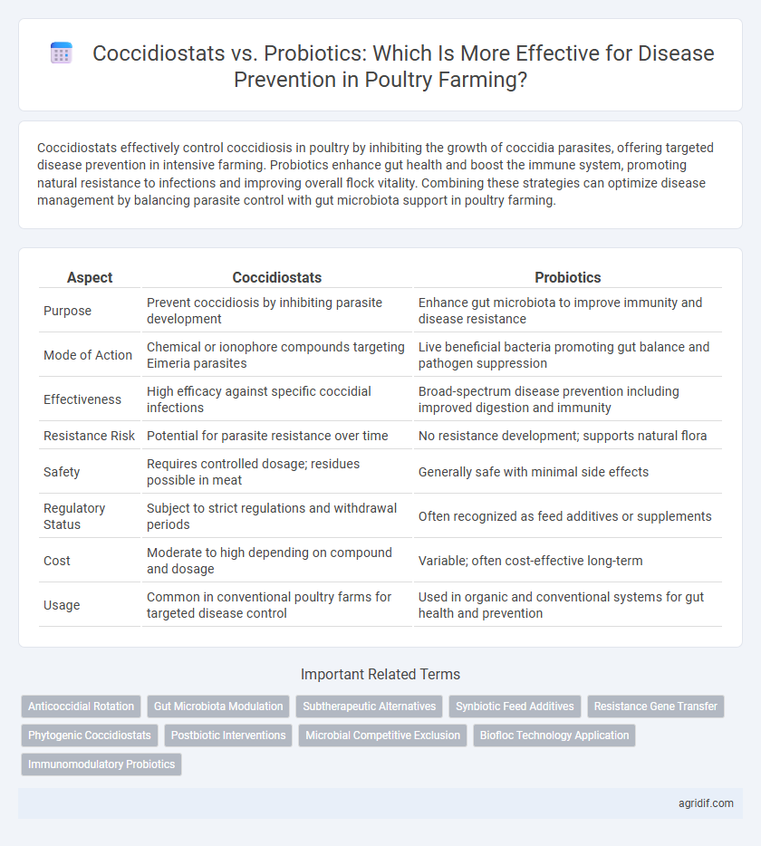 Coccidiostats vs. Probiotics: Which Is More Effective for Disease Prevention in Poultry Farming?