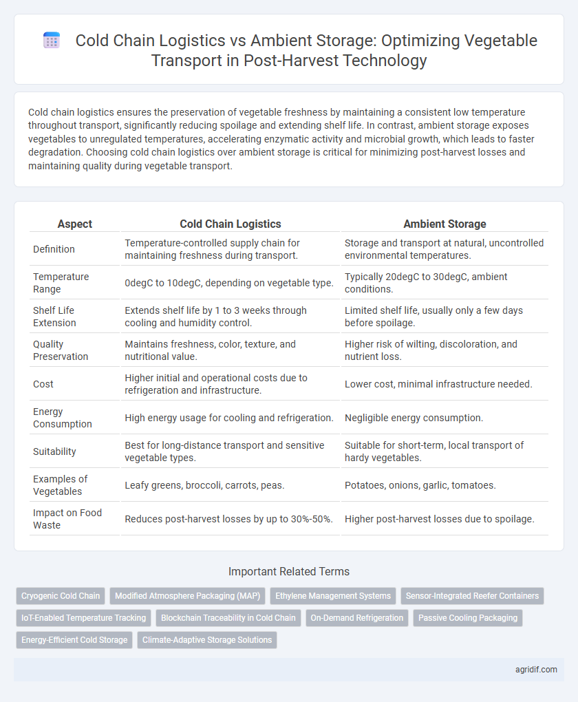 Cold Chain Logistics vs Ambient Storage: Optimizing Vegetable Transport in Post-Harvest Technology