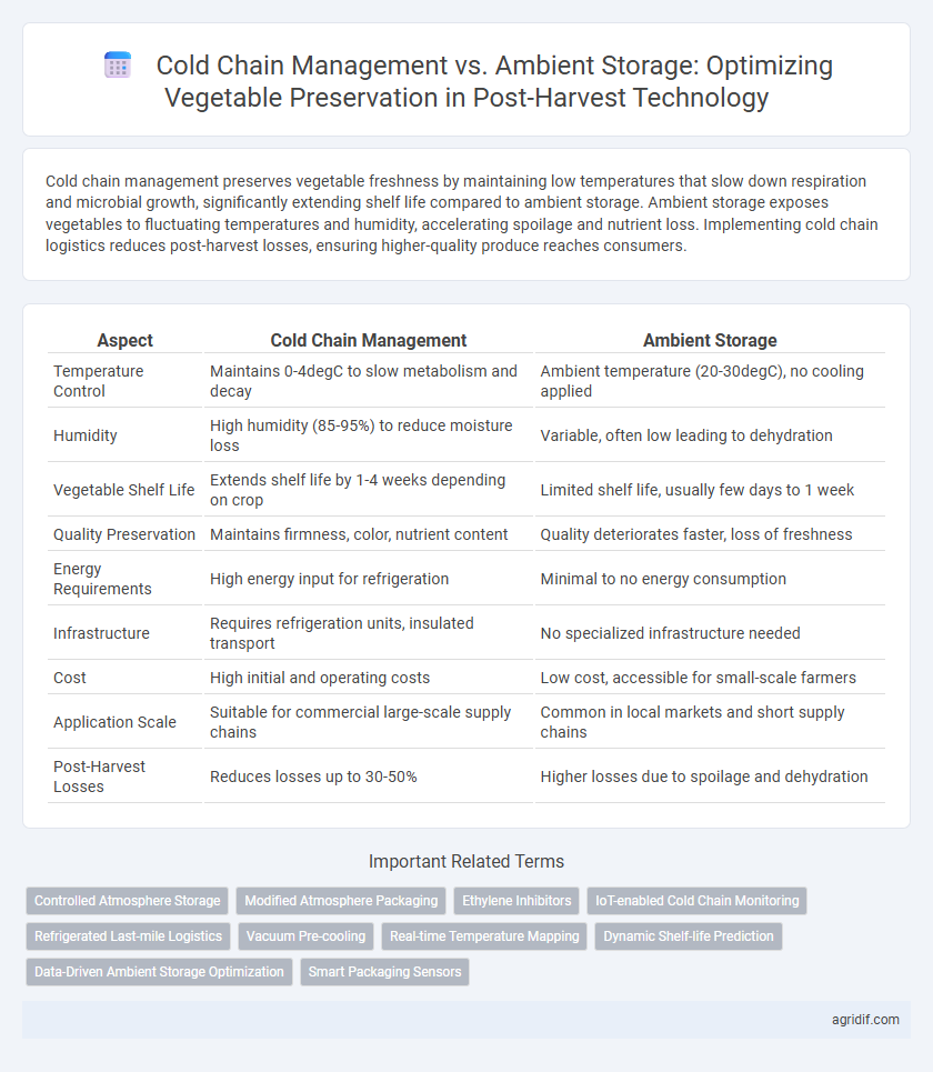 Cold Chain Management vs. Ambient Storage: Optimizing Vegetable Preservation in Post-Harvest Technology