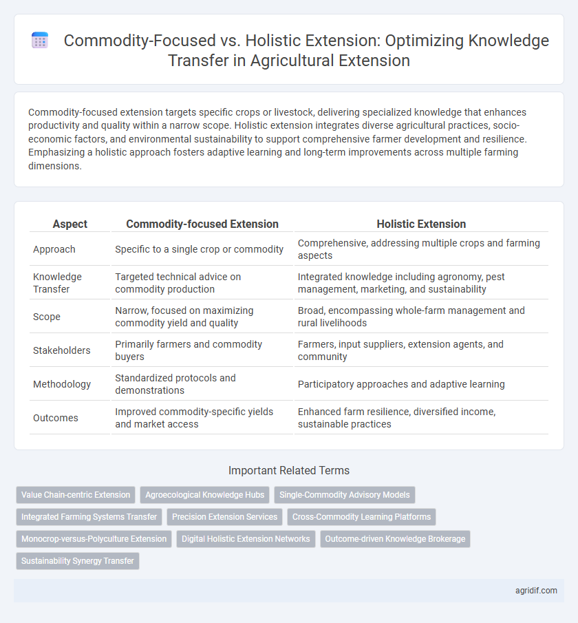 Commodity-Focused vs. Holistic Extension: Optimizing Knowledge Transfer in Agricultural Extension