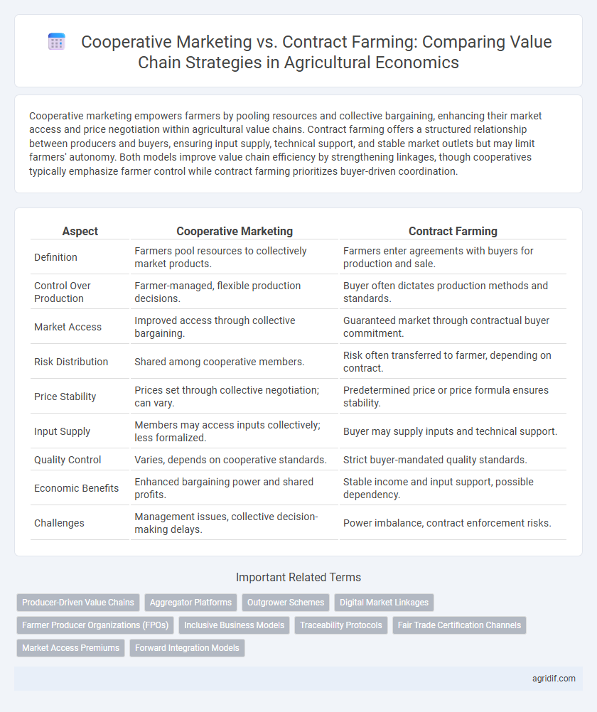 Cooperative Marketing vs. Contract Farming: Comparing Value Chain Strategies in Agricultural Economics